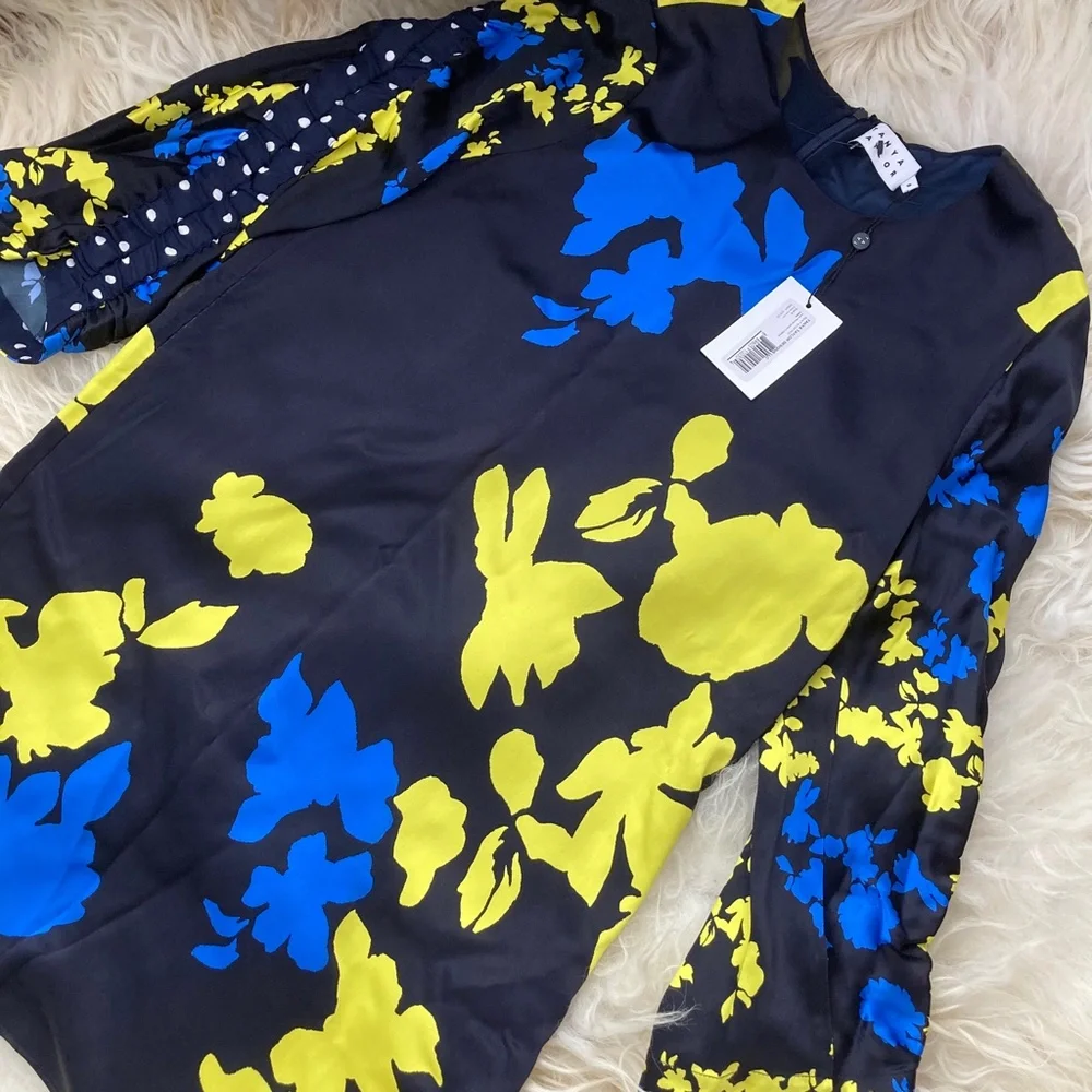 TANYA TAYLOR Camo Print Satin Florence Dress - Picture 6 of 14